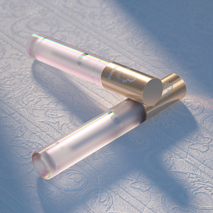 Novo design de alta qualidade 4 ml redondos tubos de brilho labial ouro cosmético com pincel
