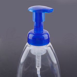 Elegante colorido amostra grátis impressão personalizada mola embutida plástico transparência biodegradável 40/400 dosagem 0.8cc/1.6cc espuma dispensador garrafa bomba