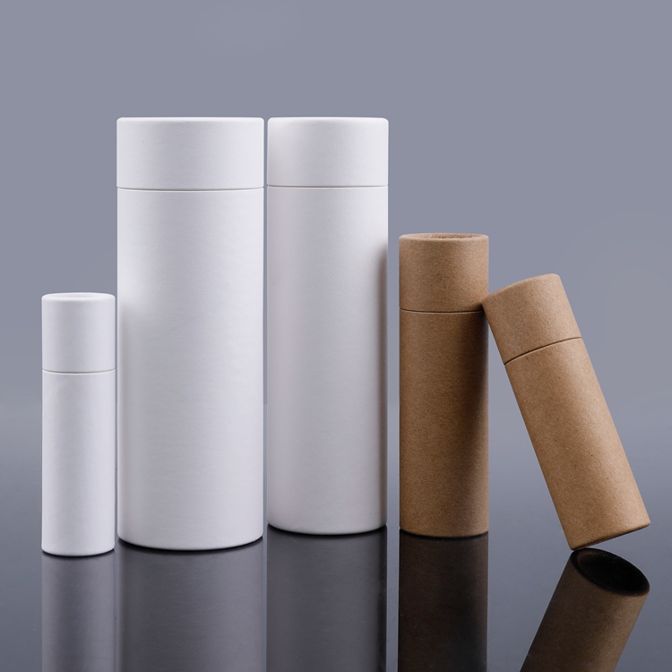 Recipientes de cosméticos biodegradáveis ​​ecologicamente corretos embalagens de papelão tubo de papel embalagem de batom kraft desodorante caixas de papelão tubos de embalagem