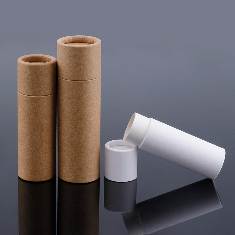 Recipientes de cosméticos biodegradáveis ​​ecologicamente corretos embalagens de papelão tubo de papel embalagem de batom kraft desodorante caixas de papelão tubos de embalagem