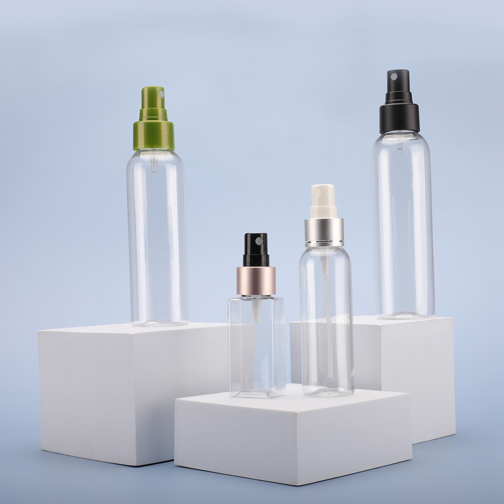 Venda imperdível pulverizador de bomba de plástico personalizado perfume água pulverizador de névoa fina garrafa de plástico com meia tampa pulverizador de névoa