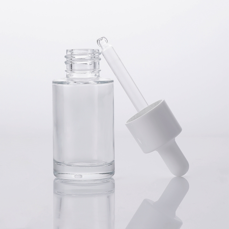Impressora a cores direta do fabricante redonda 10ml 15ml 20ml frasco de vidro cosmético de óleo essencial com conta-gotas frasco conta-gotas de soro