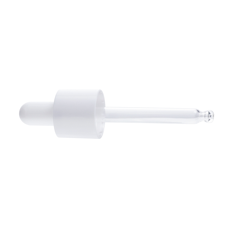 Frasco conta-gotas de vidro com dispensador de líquido de qualidade premium transparente de 30 ml com cilindro de ombro plano para óleo essencial de soro