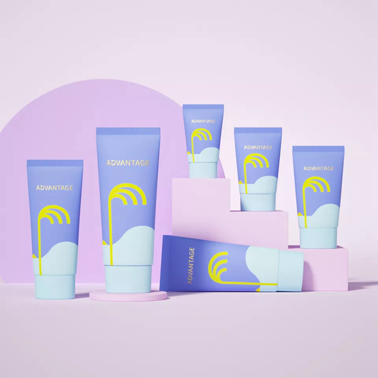 Atacado de luxo personalizado cor estoque minamilist plano macio personalizado multifuncional hangzhou flexo eco amigável tubo de pasta para cosméticos